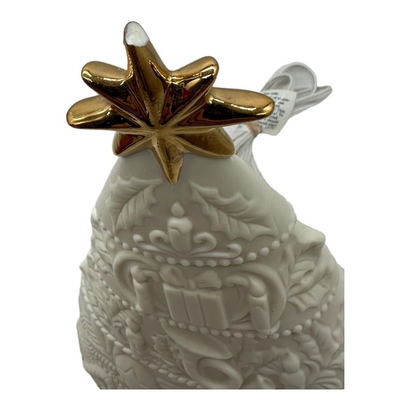 St Nicholas Square Illuminated Jade Porcelain Light Up Christmas Tree 10" w/ Box - Picture 3 of 10